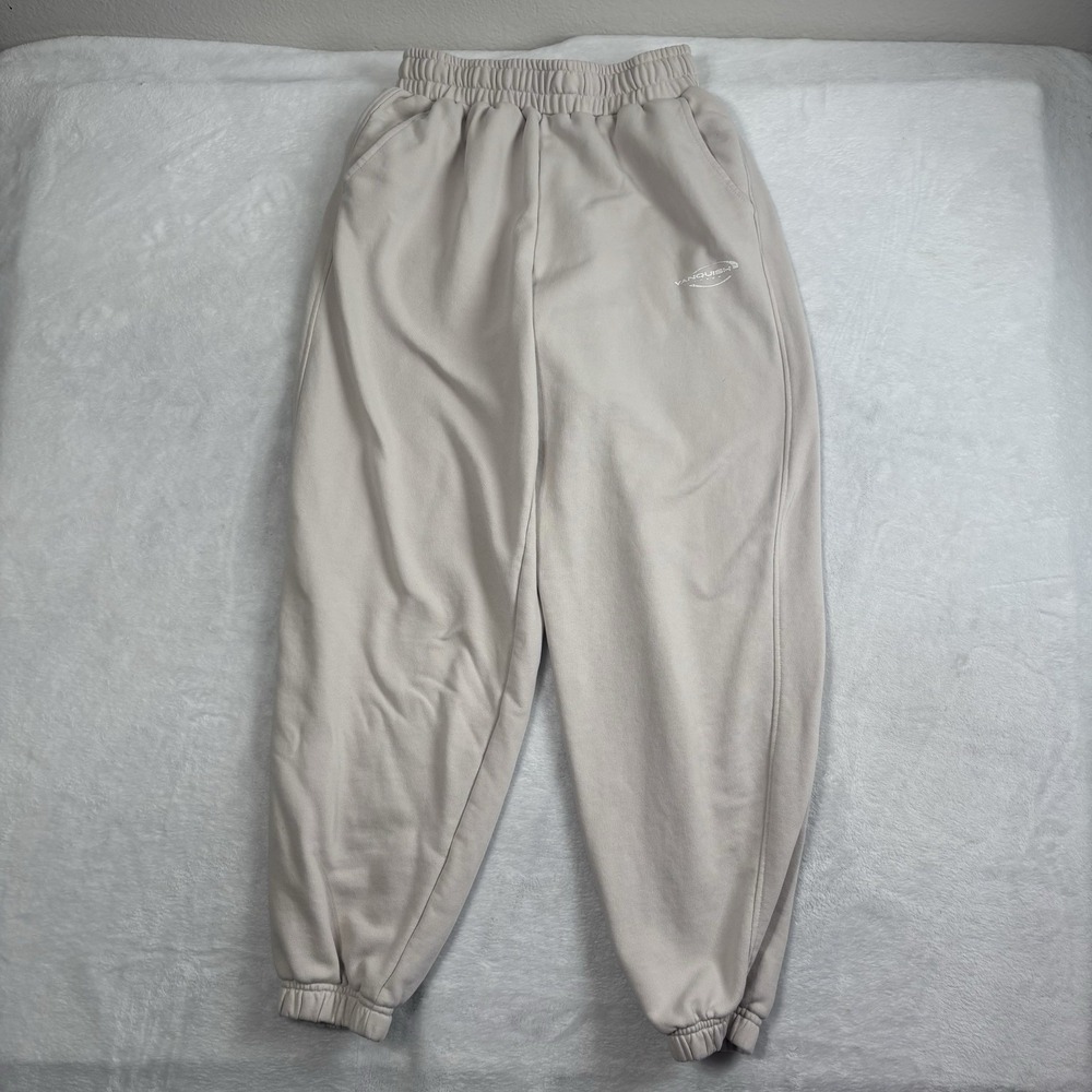 Vanquish Fitness Beige Fleece‎ Jogger Sweatpants Women's Small